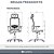 Cadeira Presidente Brizza Plaxmetal Base Aluminio Slider Tela Cinza Assento Vinil Braços Shift 3D - Imagem 21