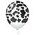BALAO VACA MALHADA BRANCO/PRETO 10 POLEGADAS C/25 - PIC PIC - Imagem 1