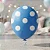 BALAO 10" BOLINHA AZUL ROYAL/BRANCO C/25 - PIC PIC - Imagem 1