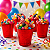 Copo Doces Ceia 10Ml Vermelho C/50 Plural - Imagem 1