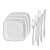 Kit para Churrasco Biodegradável Branco com 10 Trik Trik - Imagem 1