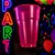 Copo Neon Rosa 300ml C/50 Copaza - Imagem 1