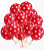 BALAO 10" BOLINHA VERMELHO/BRANCO C/25 - PIC PIC - Imagem 1