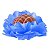 Forminha Floral Seda Lisa C/40 Azul Escuro Decorart - Imagem 1