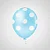 BALAO 10" BOLINHA AZUL CLARO/BRANCO C/25 - PIC PIC - Imagem 1