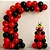 BALAO 10" BOLINHA VERMELHO/PRETO C/25 - PIC PIC - Imagem 1