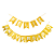 FAIXA FELIZ ANIVERSARIO COM GLITTER DOURADA - SILVER FESTAS - Imagem 1