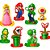 Decoração Mesa Super Mario c/8 - Festcolor - Imagem 1