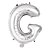 Balão metalizado 40cm letras prata - Imagem 13