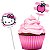 Bandeirinha Doces Hello Kitty c/8 - Festcolor - Imagem 1