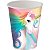 Copo Papel 200ml Unicornio New com 8 - Festcolor - Imagem 1