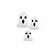 DECORACAO PAPEL HALLOWEEN FANTASMAS C/3 - Imagem 1