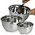 KIT 3 TIGELAS PREPARO INOX ESCOVADAS - KEHOME - Imagem 1