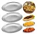 KIT 3 TRAVESSAS INOX OVAL RASA (25cm) - Imagem 1