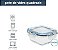 POTE VIDRO HERMETICO QUADRADO 800ML - Imagem 1