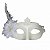 MASCARA CARNAVAL BRANCA C/PENA - Imagem 1
