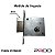 Fechadura auxiliar dupla chave tetra Pado IX 11000 Inox Escovado - Imagem 5