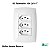 Tomada 3 módulos 10A 110v 127v 2P+T Linha Home Blux Branca - Imagem 2