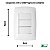Interruptor 3 teclas simples 110v Linha Home Blux Branca - Imagem 2