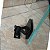 Fixador para porta de vidro temperado preto para piso - Imagem 2
