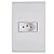 Tomada simples 10A 250V 2P+T placa 4x2 Tramontina Liz Branco - Imagem 1