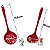 Jogo De Utensílios de Silicone Vermelho 06 Peças - Colher Espátula Pegador Pincel Concha e Escumadeira - Imagem 5