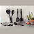 Kit Tramontina 6 Peças de Utensílios Para Cozinha em Nylon Com Pote em Inox Giratório - Imagem 3