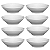 kit Bowl Saladeira Porcelana Branca Schmidt 8 pç - Imagem 2