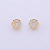 Brinco Poligono Cravejado - Banhado Ouro 18K - Imagem 3