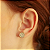 Brinco Poligono Cravejado - Banhado Ouro 18K - Imagem 2