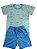 Conjunto Camisa Tubarão + Bermuda Azul - A Marca do Robô - Imagem 1