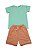Conjunto Camisa Verde + Bermuda Caramelo - A Marca do Robô - Imagem 1