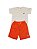 Conjunto Camisa Branca + Bermuda Laranja - A Marca do Robô - Imagem 1