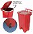 Lixeira Plastica Quadrada c/ Pedal e Rodas 100L - JSN P100 - Imagem 1