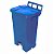 Lixeira Plastica Quadrada c/ Pedal e Rodas 100L - JSN P100 - Imagem 3