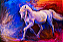 Quadro decorativo -Pintura de um Cavalo Branco - Imagem 2