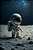 Quadro decorativo - Mini astronauta pisando na lua - Imagem 5