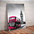 Quadro decorativo - Ônibus Londrino destacado em vermelho - Imagem 1