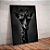 Quadro decorativo - Girafa preto e branco - Imagem 1