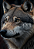 Quadro decorativo - Retrato lobo, predador da noite - Imagem 2