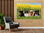 Quadro decorativo - Cães brincando em um campo de flores - Imagem 3
