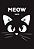 Quadro decorativo - Frase pet gato meow fundo preto - Imagem 2