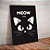 Quadro decorativo - Frase pet gato meow fundo preto - Imagem 1