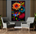 Quadro decorativo - Flores coloridas em fundo preto - Imagem 3