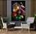 Quadro decorativo - jarro de flores coloridas em fundo preto - Imagem 3