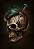 Quadro decorativo - Crânio com cabelo feito na navalha - Imagem 2