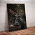 Quadro decorativo - Motocicleta bobber preta na floresta - Imagem 1