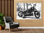 Quadro decorativo - Moto Harley Davidson em preto e branco - Imagem 3