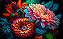 Quadro decorativo - Buquê de flores artísticas coloridas - Imagem 2