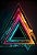Quadro decorativo - Triângulos coloridos estilizados - Imagem 2
